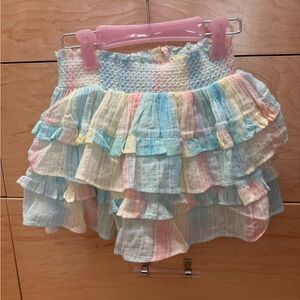 LoveShackFancy Multicolor Ruffle Skirt for Kids